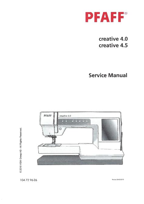 Pfaff Creative sewing machine manual